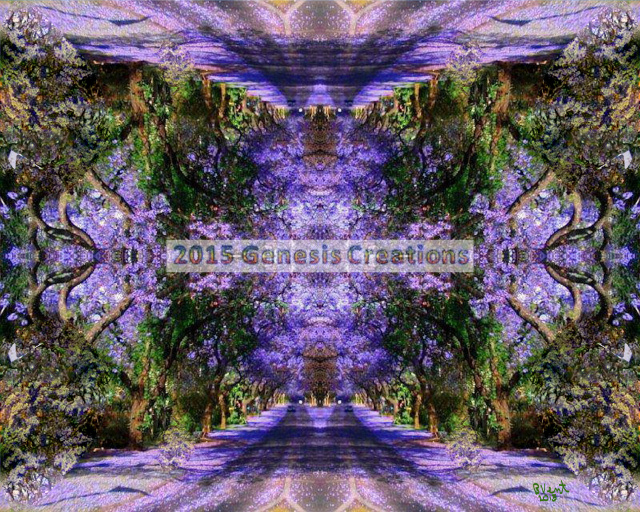 Purple Pathway Inspirational Art by Bonnie Vent